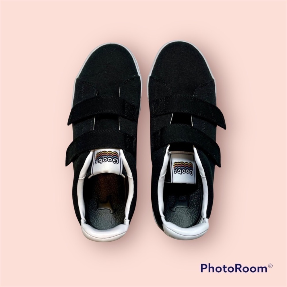 GOATS PLATFORM CANVAS SNEAKER NEW NO BOX 9.5 BLACK